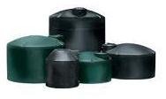 1000 Gallon Plastic Vertical Water Storage Tank in Black
