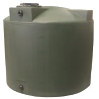 1000 Gallon Plastic Vertical Water Storage Tank in Dark Green