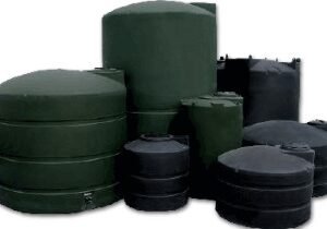 1000 Gallon Plastic Vertical Water Storage Tank in Green