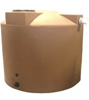 1000 Gallon Plastic Vertical Water Storage Tank in Mocha